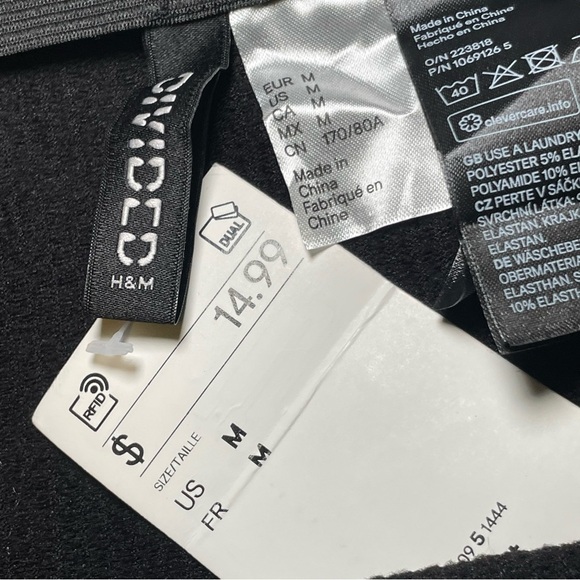 Elastic Black stretch Lace Trim Mini Skirt size L - Picture 10 of 11